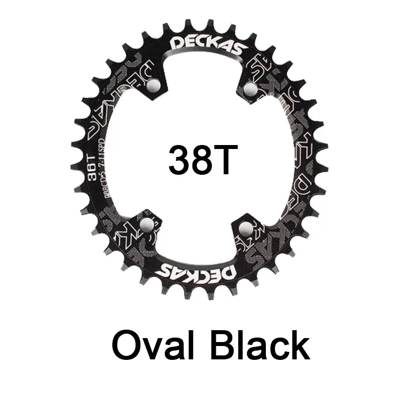 Oval 38T Black JIANKUN IXF шатун MTB 104BCD цепь 170 мм горный велосипед цепь для дорожного велосипеда кольцо цикл кривошипный набор винт Нижний Кронштейн BB - Цвет: Oval 38T Black