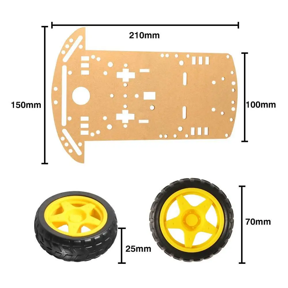 DIY робот набор шасси автомобиля с колесами датчика скорости и аккумуляторной