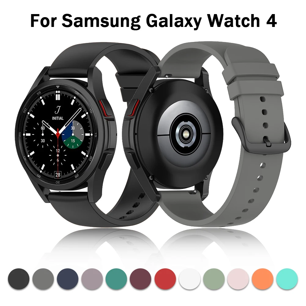 

For Samsung Galaxy Watch 4 Classic 42mm/46mm Silicone Strap Smartwatch Replacement 20mm Quick Release Sport Bracelet Accessories