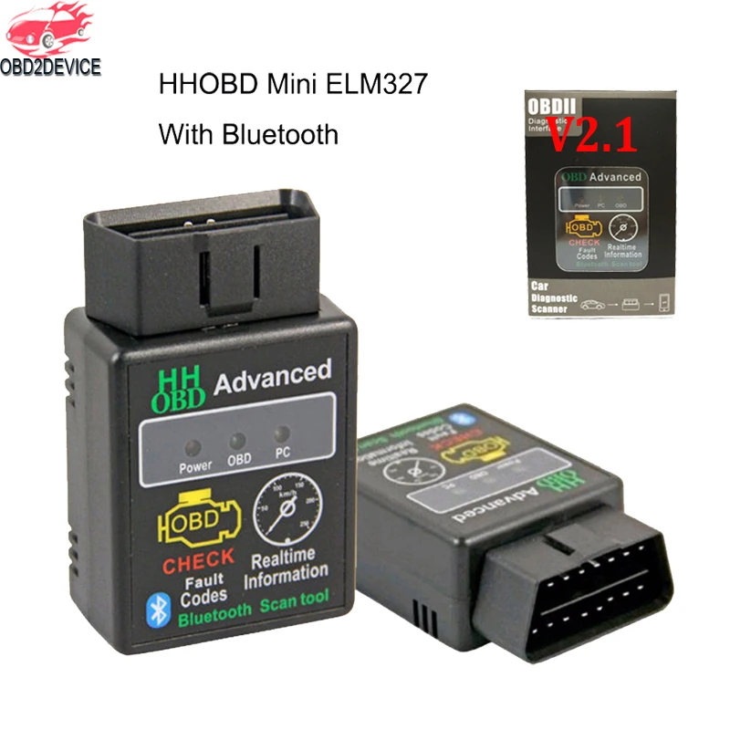 Мини HH OBD ELM327 умный автомобильный диагностический интерфейс V2.1 HH OBD ELM 327 OBD2 CAN BUS проверьте двигатель ELM327 для Android PC