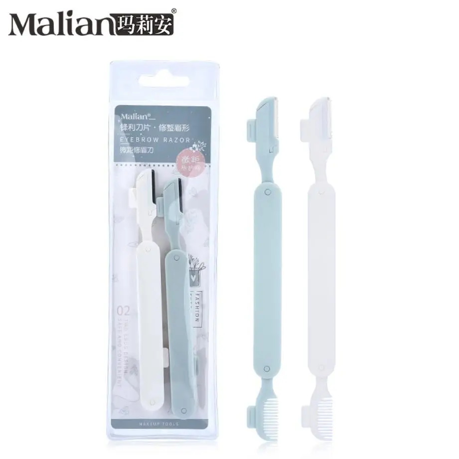 2 шт./упак. триммер для бровей с двумя головками средство снятия макияжа уход за