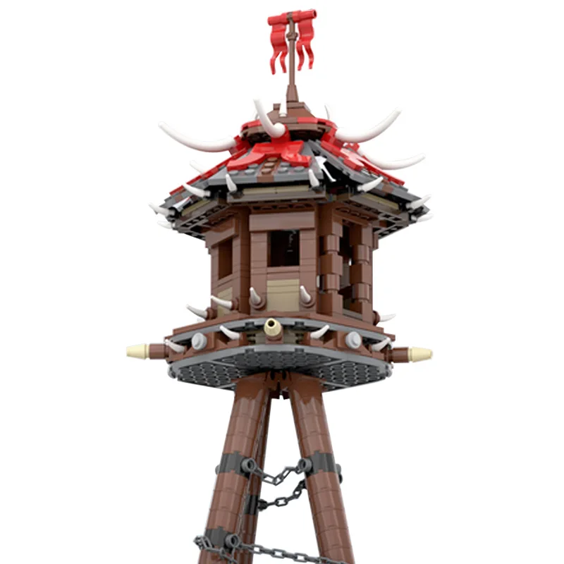 

Moc World of Warcrafted- Fantasy Orcing Tower Form Game Diy City Building Blocks Constructor Bricks Creative Children's Toys