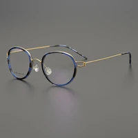 designer brand pure titanium prescription oval lightweight myopia reading glasses frame mens woman optical lense