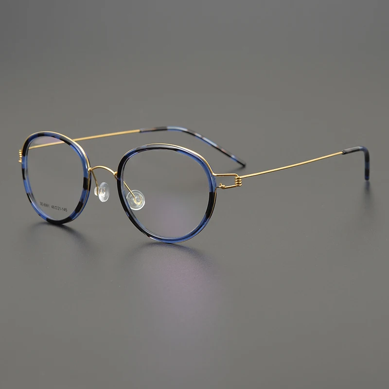 Дания дизайнерская оправа для очков из чистого титана овальные - Цена: 2229.12