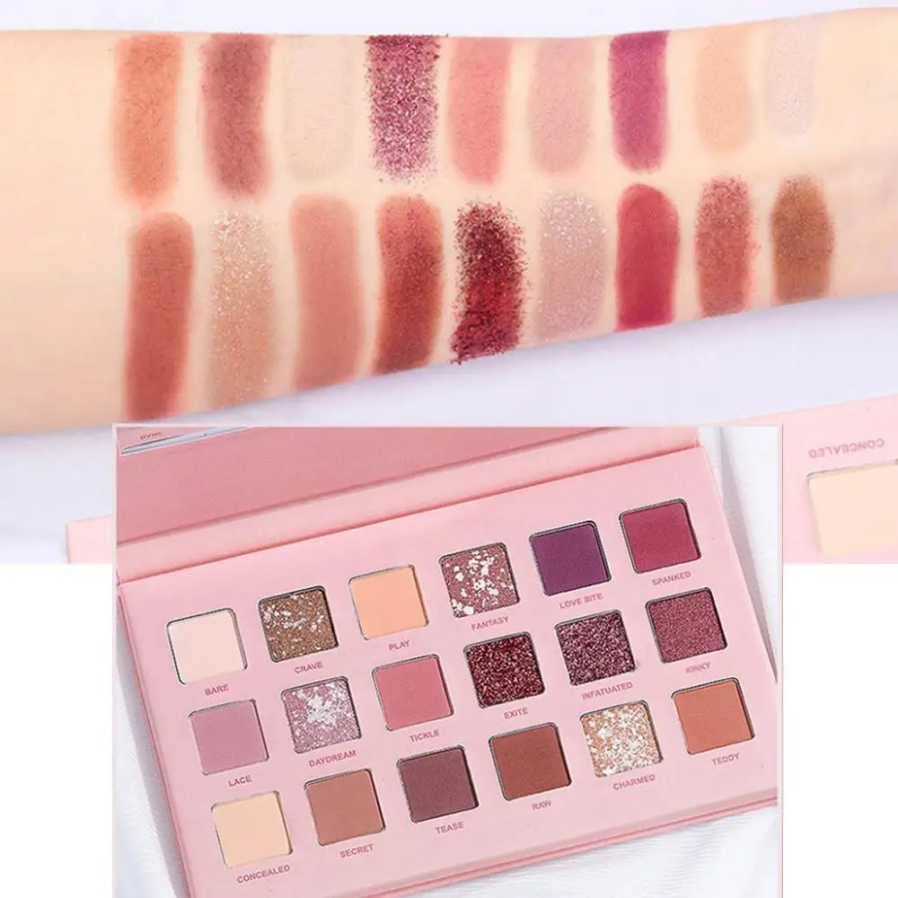 18 цветов нюдовые блестящие тени для век стойкие матовые мерцающие |