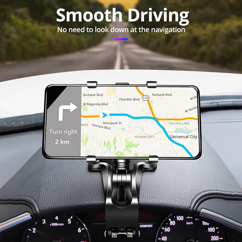 New 1440 Degree Dashboard Car Phone Holder Universal Smartphone Stands Car Rack Dashboard Holder GPS Mobile Cell Support
