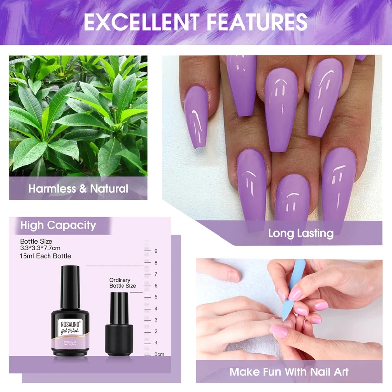 

R3MF Colors Collection Bright Spring Summer Color Gel Nail Polish Soak Off UV LED Gel Polish KitBottle Nail Art Gifts Box