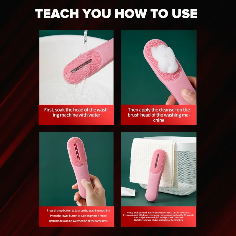 Электрическое очищающее средство для лица ультразвуковые щетки глубокой