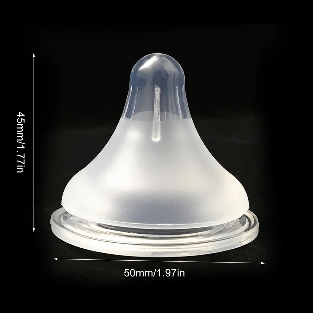 

Silicone Gel Milk Feeding Bottle Pacifier Thick Matte Baby Infant Teether Care Teat Breast Nipple Circular Crossing Hole