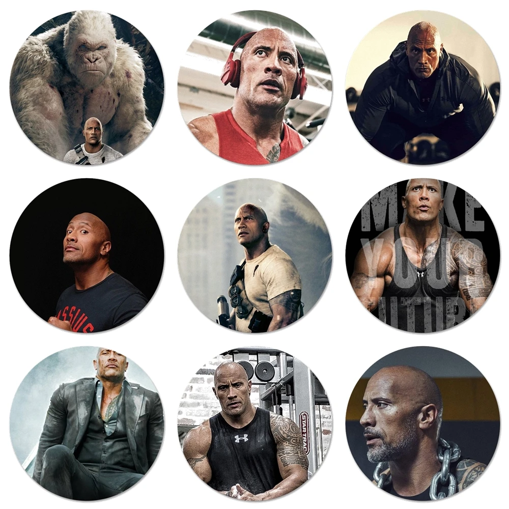 58mm The Rock Dwayne Johnson Kitchen Home Decor Refrigerator Magnetic Stickers Opener Beer Coke