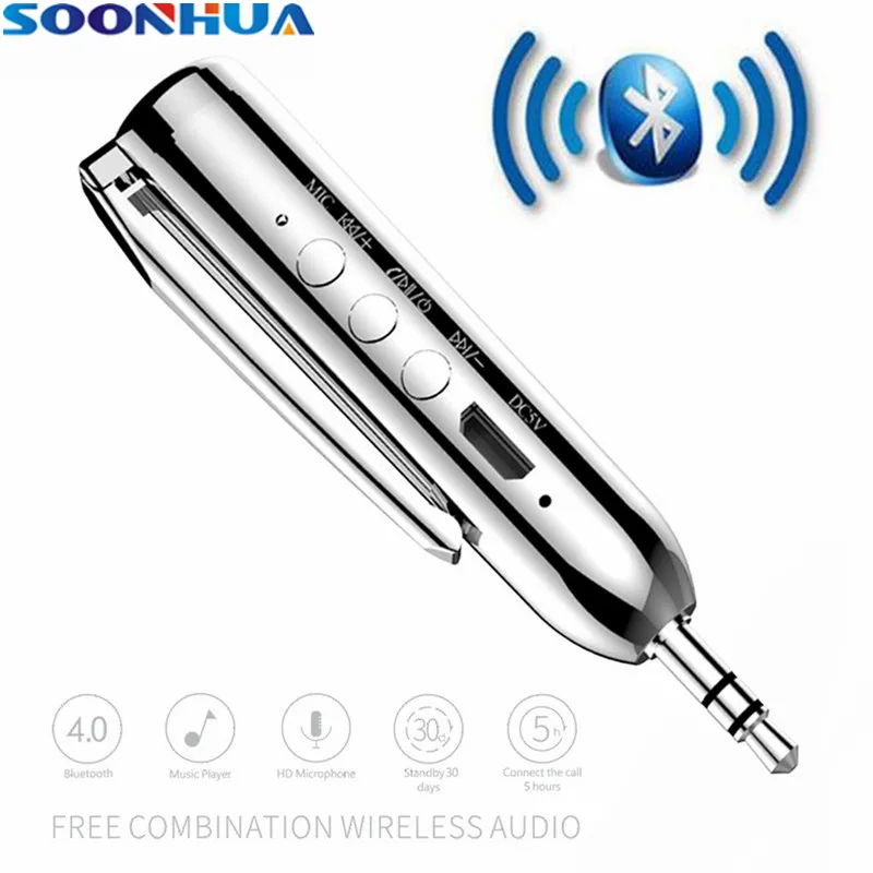 SOONHUA ручка Bluetooth 3 5 мм разъем Музыка Аудио адаптер Многофункциональный Handsfree
