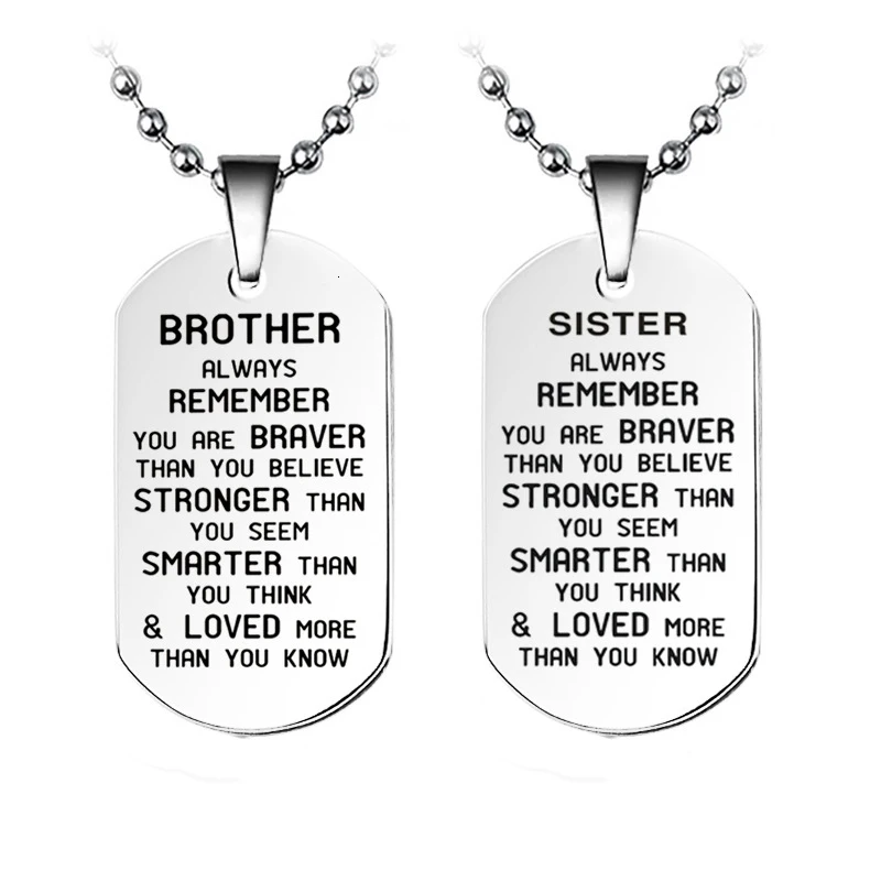 

Brother/ Sister Keychain Remeber You Are Brave Birthday Gifts Big Brother Gift For Men Women Little Brother Christmas Gifts