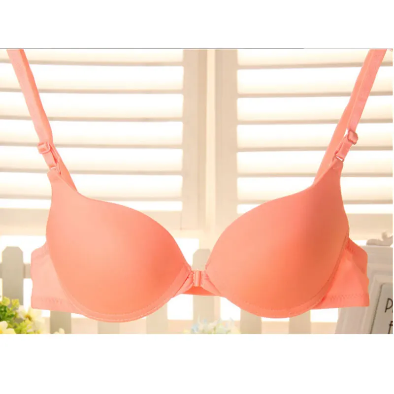

Fashion Bra Spring and Summer Seamless Sexy Front Button Bra Push up Underwear Buckle Female Small Chest Bra TT@88