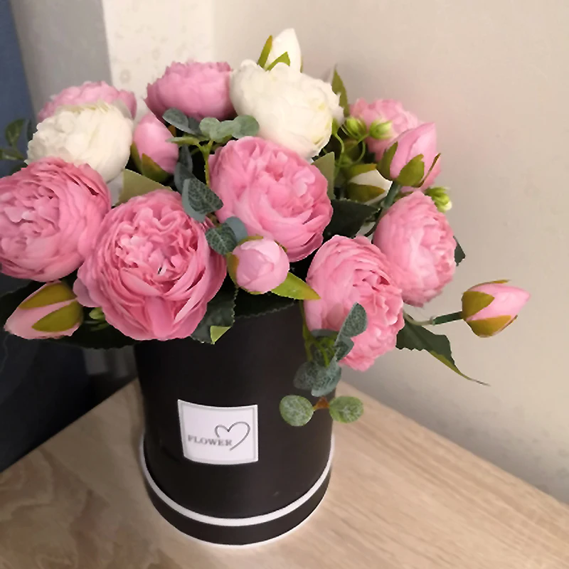 Коробка для искусственная Цветочная композиция круглые подарочные подставки с