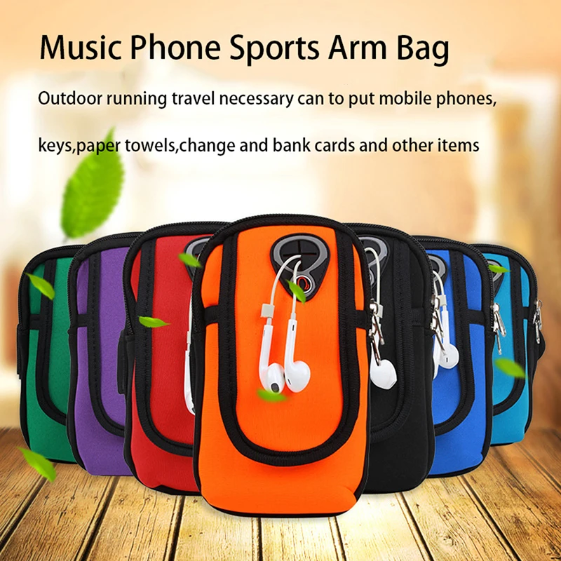 

1Pc Sports Arm Band Mobile Phone Holder Bag Running Jogging Gym Armband Outdoor Exercise Mobile Phone Arm Pou