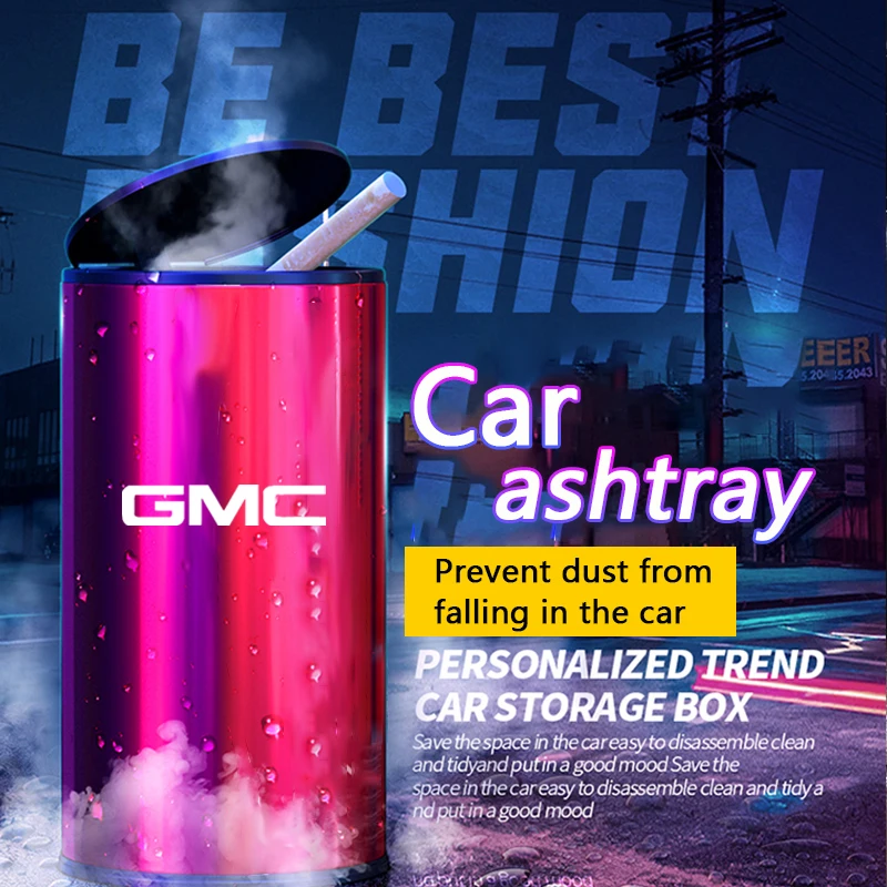 

Auto Cigarette Smoke Ashtray Driving smoking cleanup box For GMC Terrain Acadia Canyon Yukon Sierra 1500 Envoy Safari Savana