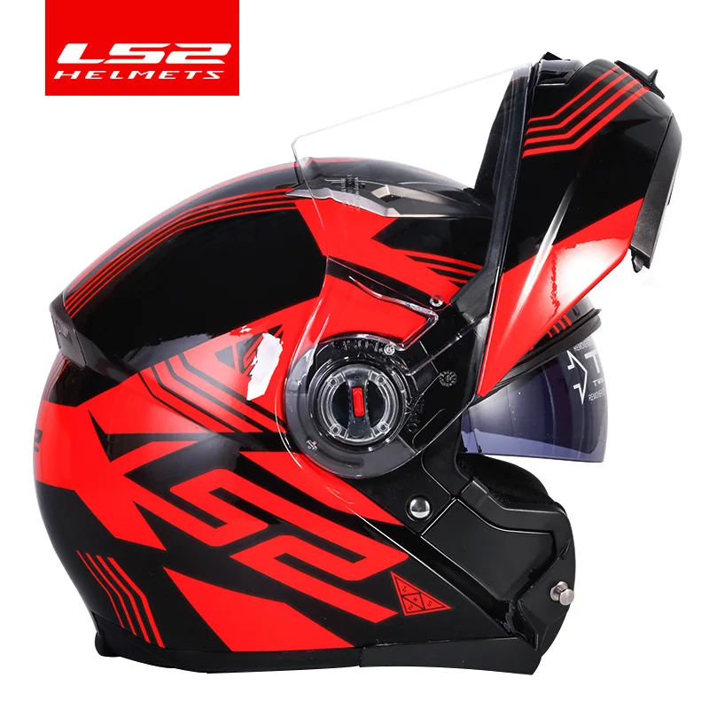Capacete LS2 FF370 moto rcycle шлем ls2 кожаный чехол из искусственной кожи (двойной козырек