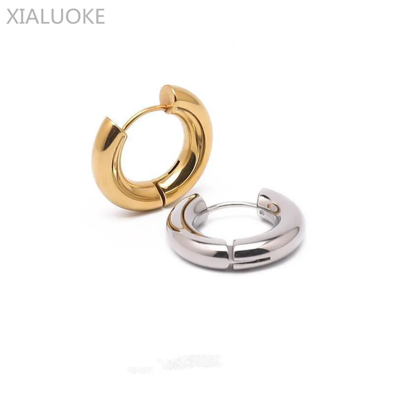 Серьги гвоздики XIALUOKE из нержавеющей стали для мужчин и женщин винтажные круглые