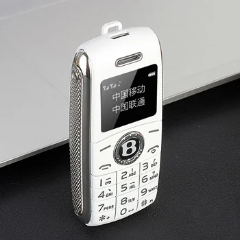 Разблокированный мини мобильный телефон 0,6" Bluetooth Dialer Hands Mini Phone MP3 Magic Voice Dual Sim маленький сотовый телефон - Цвет: White
