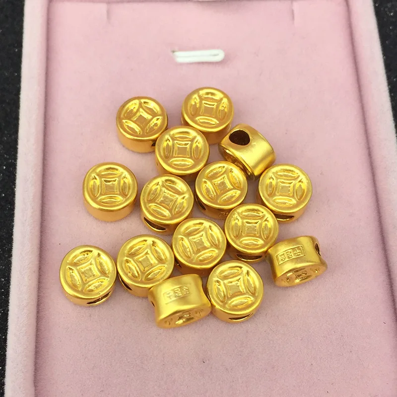 Оптовая продажа бусины передачи золотое покрытие стойки 12 мм резные с большими