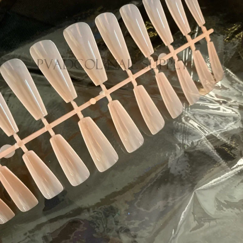 Гель X полное покрытие ногтей базовый цвет скульптурный гроб Длинные Накладные