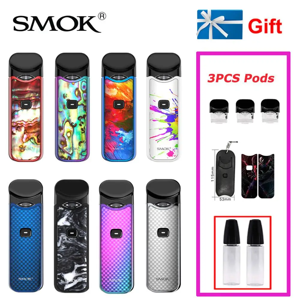 SMOK Nord Pod Vape ручка 1100 мАч батарея 3 мл Pod система сетка катушка электронная сигарета Pod Комплект Испаритель VS SMOK NOVO Minifit