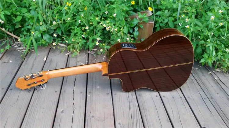 Электрическая испанская гитара с вырезом 39 дюймов акустическая ручной работы из