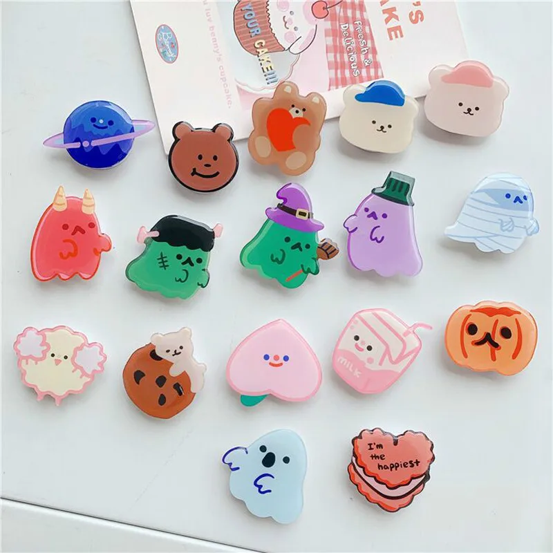 

Cute Glue Foldable Finger Ring Holder Phone Socket Grip Tok For iPhone Xiaomi Huawei Telefon Mobile Holder Stand Mount Bracket