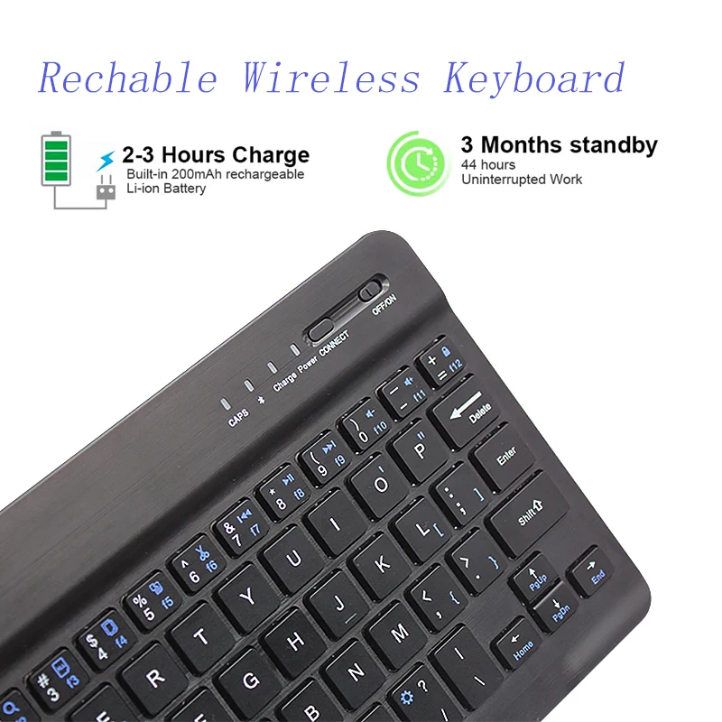 Беспроводная Bluetooth клавиатура мини для планшета ноутбука смартфона iPad Поддержка