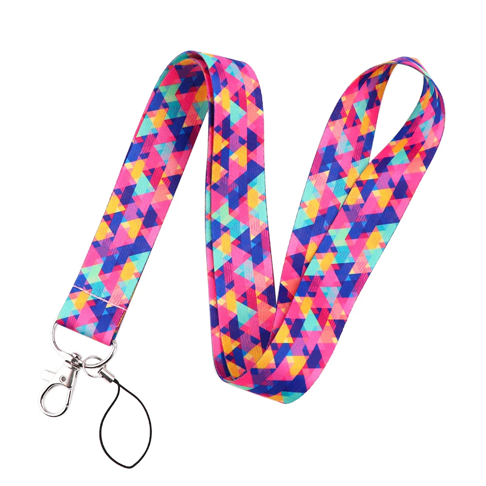 CB581 Triangle Hot Keychain Straps Rope Cell Phone Charm Neck Strap Lanyard for ID Card keycord DIY Lanyard Hanging Rope