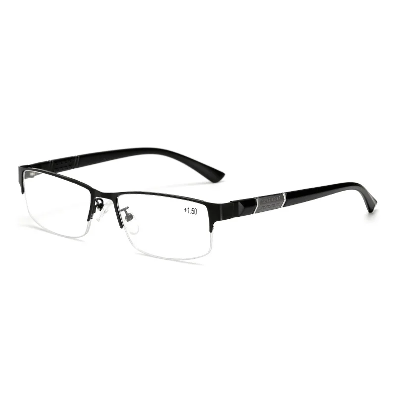Seemfly мужские деловые очки для чтения женские и мужские металлическая полуоправа пресбиопические очки с диоптриями+ 1,0 до+ 4,0 очки
