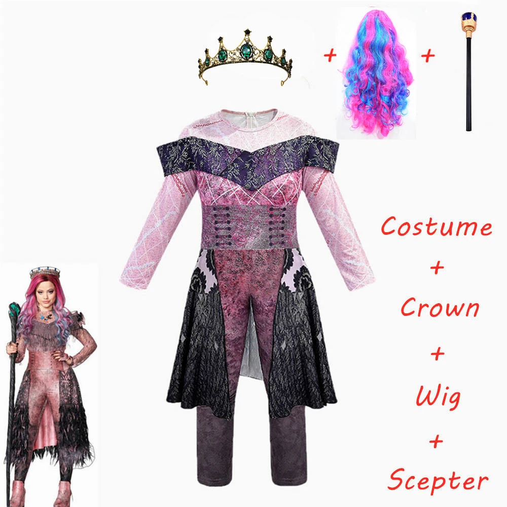 Костюмы для девочек Розовые Одри костюмы на Хэллоуин детей Модный женский костюм