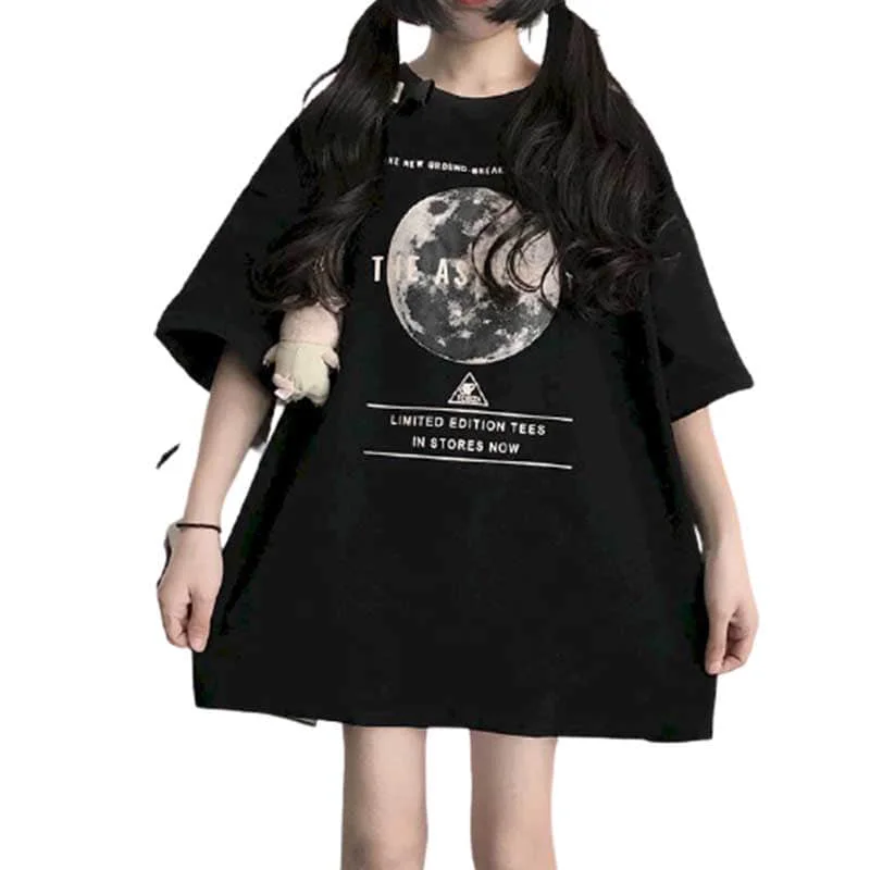 

Short-sleeved T-shirt women 2020 summer new Korean ins casual letter printing all-match loose top female student trend women top