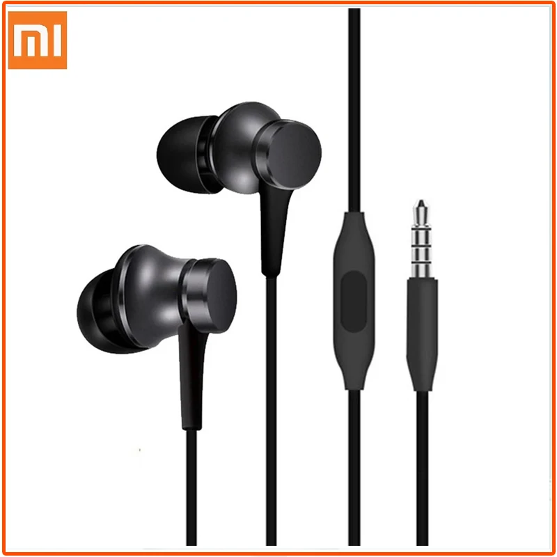 Оригинальные наушники Xiaomi Piston 3 проводные с басами 5 мм спортивные вкладыши