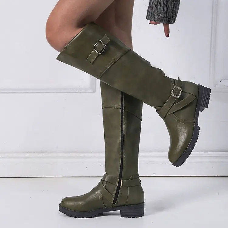 Лидер продаж весенне осенние высокие сапоги женская модная кожаная обувь с