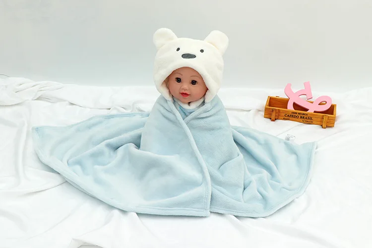 Детское одеяло и пеленка для новорожденных теплое мягкое Флисовое Хлопковое