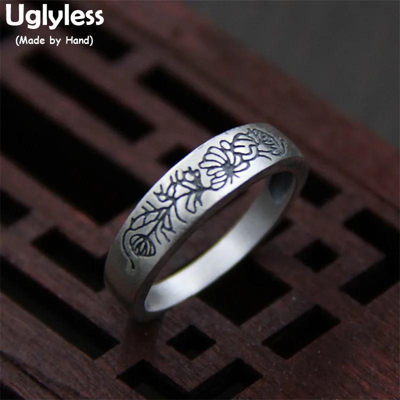 Uglyless Real S 990 вулканизированные серебряные ювелирные изделия для женщин