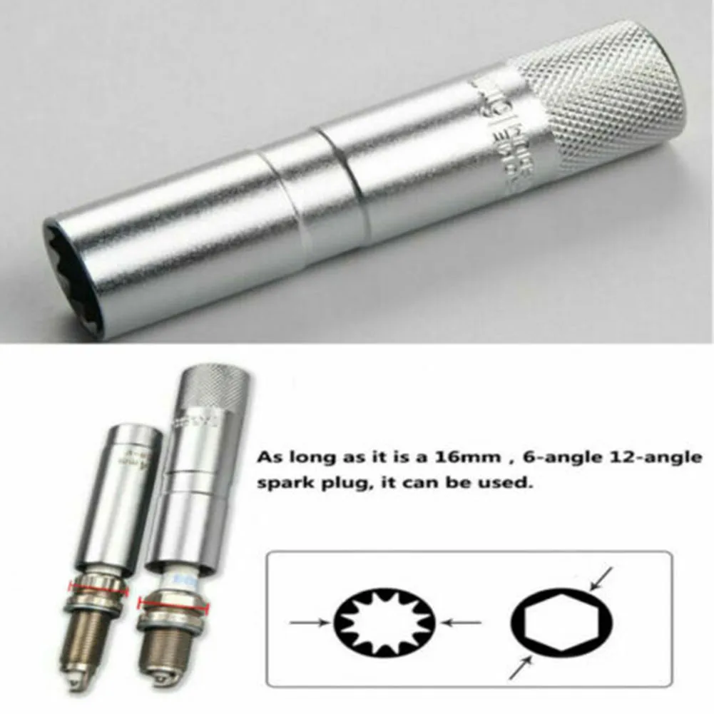 

Серебряный инструмент для снятия свечей зажигания торцевой ключ 16 мм аксессуар сплав для BMW