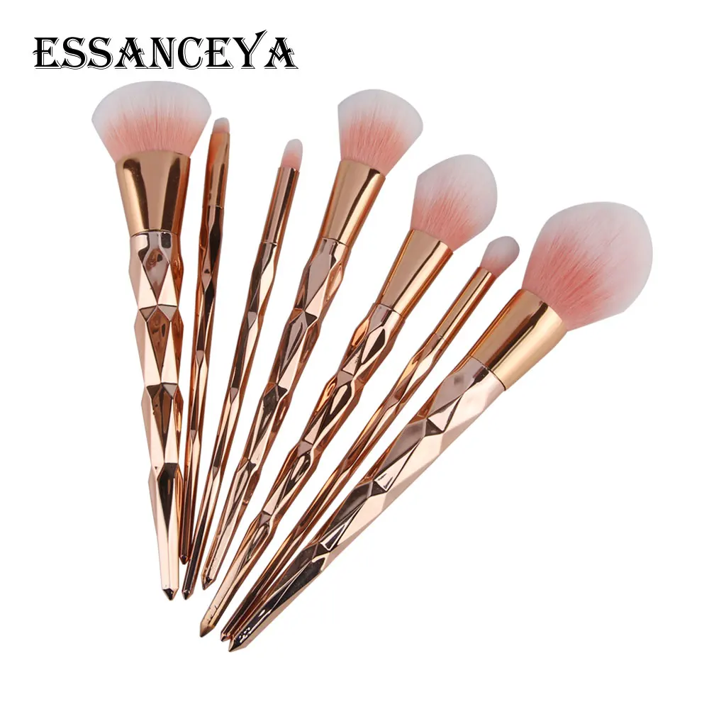 ESSANCEYA-профессиональный набор кисточек для макияжа с ручкой в виде радуги