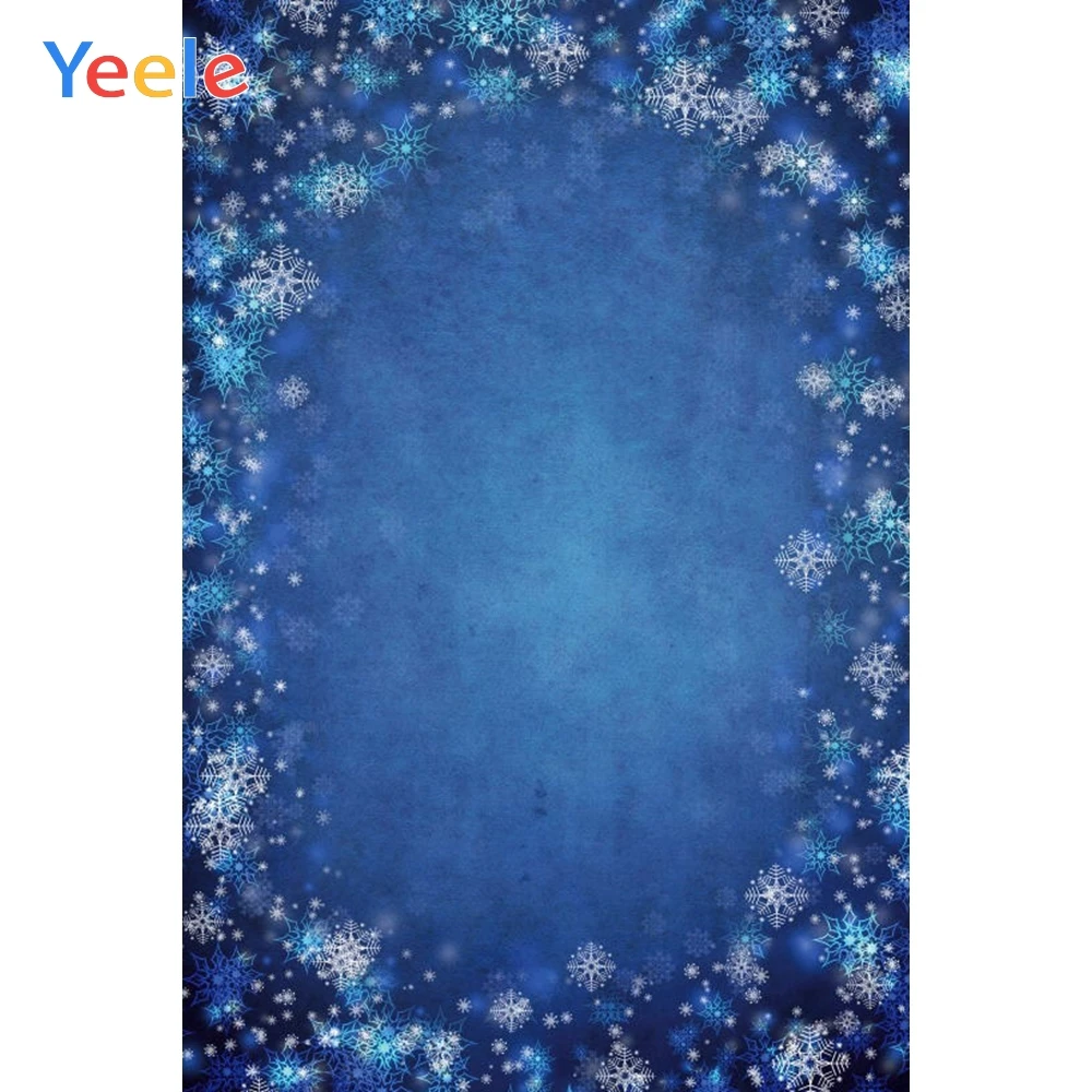 

Winter Snow Snowflake Dreamy Gradient Blue Baby Portrait Backdrop Vinyl Photography Background For Photo Studio Photophone Shoot