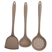 1 piece silicone cooking utensils non stick egg beef shovel heat resistant soup ladle slotted spoon kitchen baking gadgets