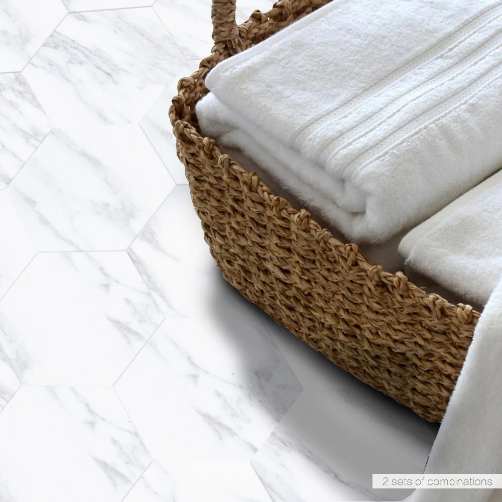 Водостойкая наклейка на пол для ванной комнаты Funlife самоклеящаяся виниловая из