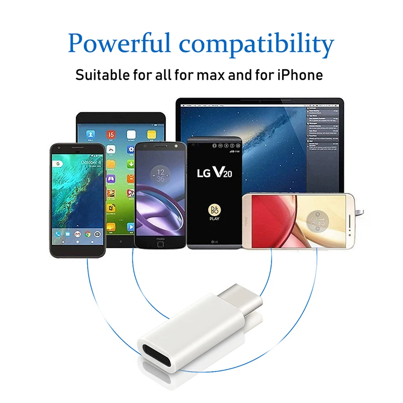 8-контактный мини-адаптер с подсветкой на USB Тип C для IPhone 11 12 13 Pro Max Samsung S20 S21 Ios Type Otg