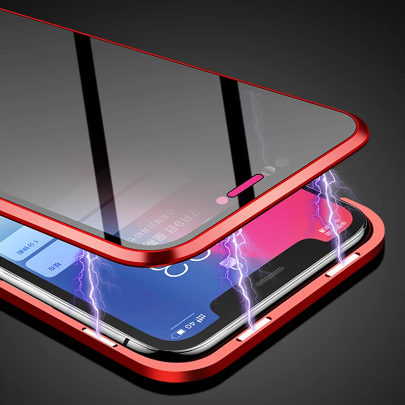 NOHON анти открытый экран чехол для iPhone XR Xs Max X 8 7 Plus Магнитная конфиденциальность