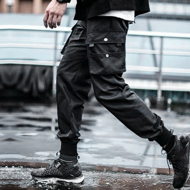 Модные мужские брюки карго джоггеры с карманами 2019 брендовые новые армейские
