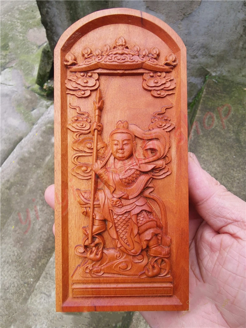 Токен Taoist, молния strike jujube деревянный рельеф, Zhongtan Маршал Токен, статуя принца незхи, Taoist принадлежности, волшебный объект