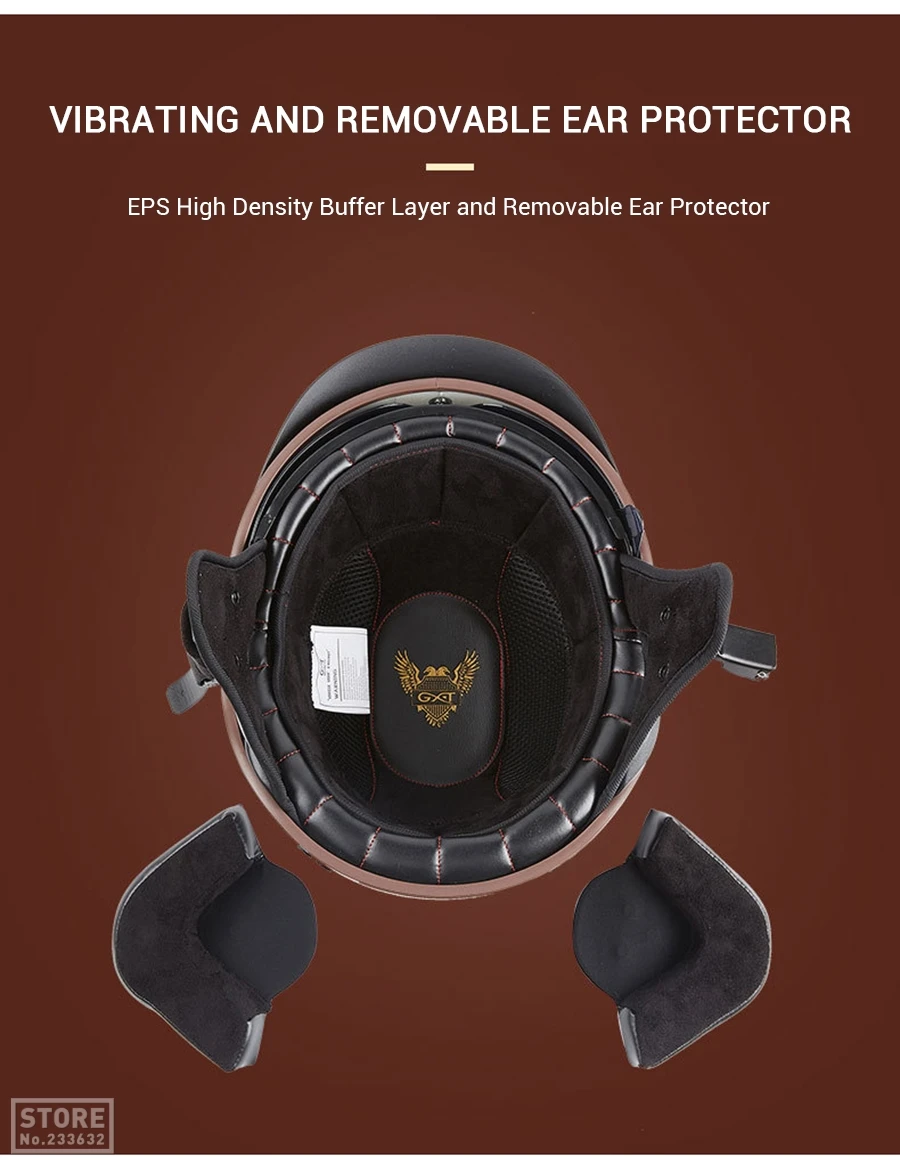 GXT мотоциклетный шлем Ретро Винтаж Casco Мото шлем с открытым лицом скутер мотоциклетный гоночный шлем для верховой езды с точечной сертификацией