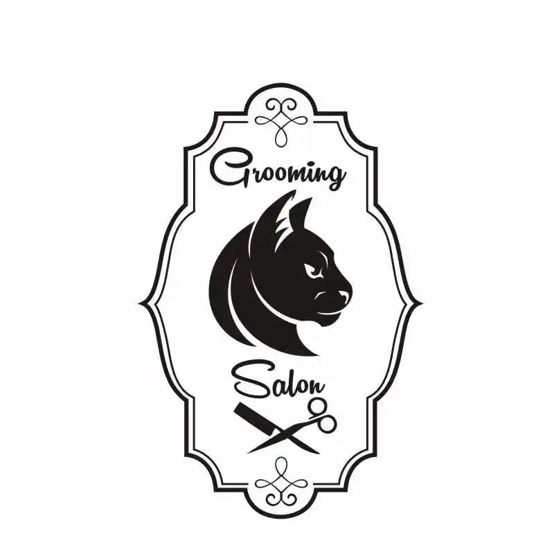 Кошка Уход салон Pet Shop наклейка плакаты виниловые настенные художественные