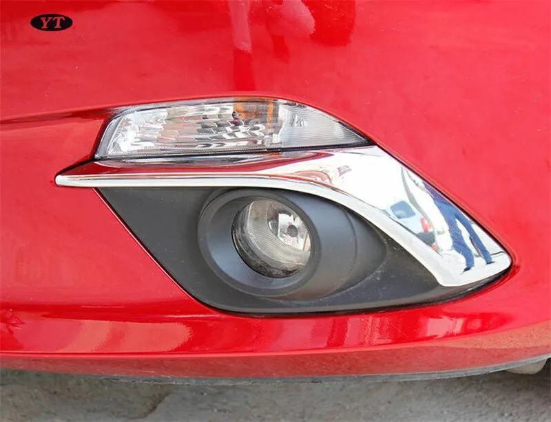 Авто передняя противотуманная фара крышка Держатель фары для mazda 3, abs хром, авто аксессуары,. 2 шт