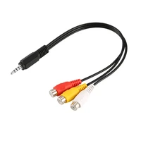 1pc 3 5mm mini aux male stereo to 3 rca female audio video av adapter cable cord 28cm adapter converter